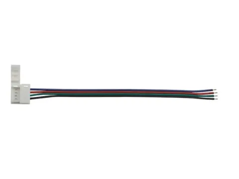 Kabel Met 1 Push Connector Voor Flexibele LED Strip - 10mm RGB Kleur