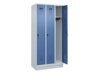 locker,HxBxD 1950x900x500mm,3vak,vak B 300mm,draaigrendel,sokkel - 2