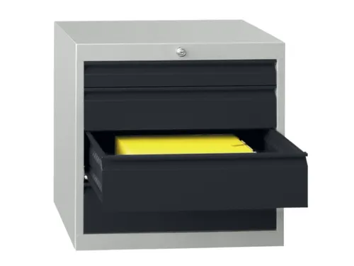 ladekast HxBxD 600x715x600mm 4laden slot RAL7035 front RAL7016