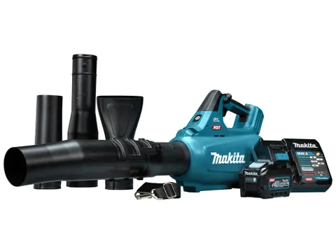 Makita UB001G XGT 40 V Max Bladblazer incl. 5,0 Ah accu en snellader