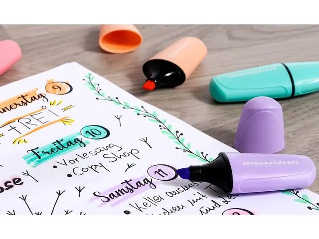 Markeerstift Eberhard Faber mini pastel etui 6st.