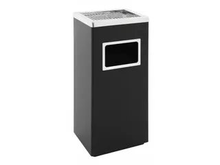As-Papierbak rechthoekig 15 Liter Zwart RVS - 1