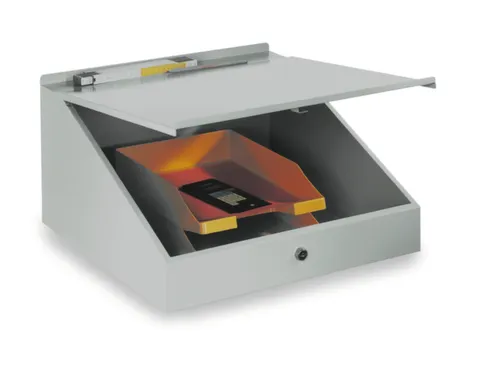 Wandlessenaar Hxbxd 250x495x495mm Cilinderslot Ral 7035