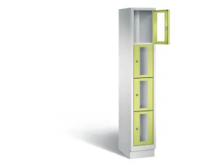 Lockerkast 1800x320x500mm 1x4 vakken Cilinderslot, Sokkel, RDS1108060 - 1