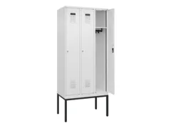locker,HxBxD 2120x900x500mm,3vak,vak B 300mm,cil.-slot,voetonderstel