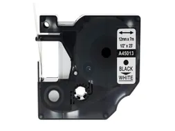 Labeltape Dymo Compatible 45013 D1 12mmx7m Zwart Op Wit