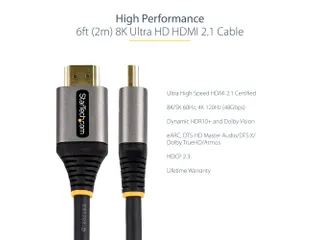 HDMI 2 Meter Gecertificeerde Ultra High Speed HDMI Kabel 48Gbps - 8K 6 - 13