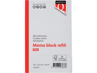 Memoblaadjes Quantore losbladig wit 140x90x20mm 200vel - 2