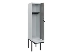 locker met bank,HxBxD 1950x400x815mm,1vak,vak B 400mm,draaigrendel