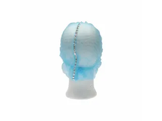 Haarnet Pp Non Woven Clip Cap Blauw 58cm 2-elastiek Detectable 1000 St - 3