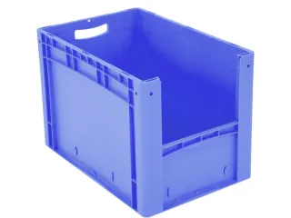 Euronorm Stapelkrat M. Grijpopening Pp 420x600x400mm Blauw - 2
