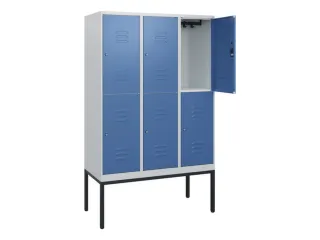 dubbeldekse locker,HxBxD 1950x1200x500mm,3x2vak.,vak B 400mm,cil.-slot - 2