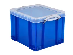 Opbergbox Really Useful 35 liter 480x390x310mm transparant blauw