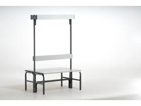 banc double HxLxP 1670x1015x725mm barres alu RAL7016