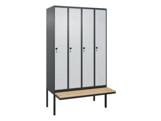 locker voor scheiding van kleding,HxBxD 2120x1200x815mm,4vak - 1