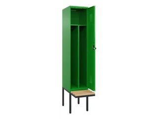 locker met bank,voor scheiding van kleding,HxBxD 2120x400x815mm,1vak - 1