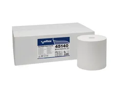 Handdoekrol Celtex Megamini E-Control 2-laags wit 140 meter doos a 6 r