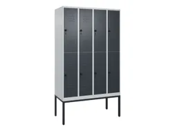 dubbeldekse locker,HxBxD 2120x1200x500mm,4x2vak.,vak B 300mm