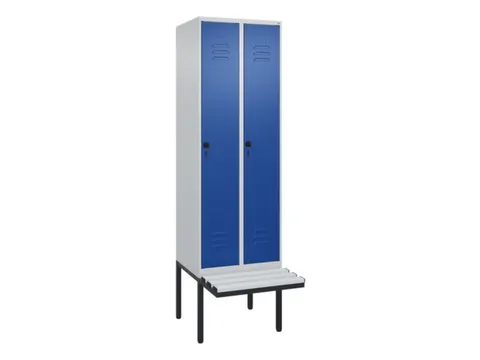 Armoire vestiaire avec banc HxlxP 2120x600x815mm 2compart.