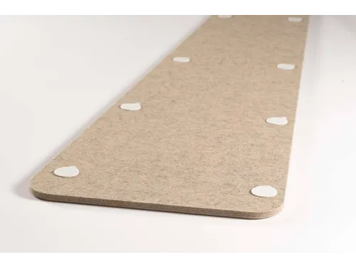 Akoestische PET-vilt trapezium stroken beige 30x120cm 6 stuks