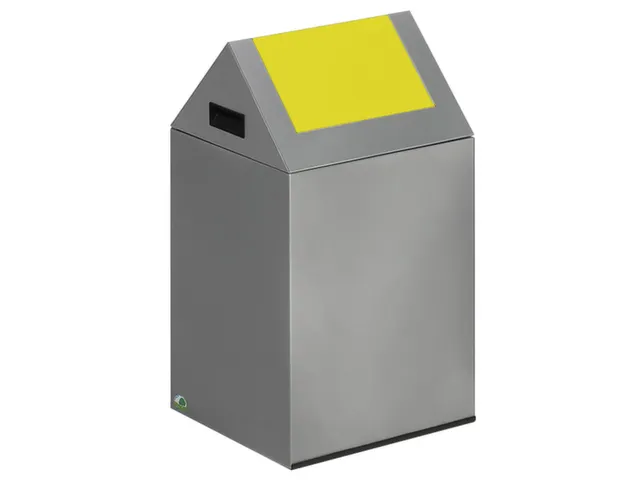 Afvalverzamelaar Zelfblussend 1X43 Liter 600X320X320Mm Klemring Geel