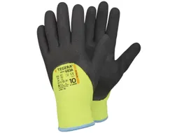 Tegera 683A koudebestendige latex handschoenen, geel/zwart, maat 9