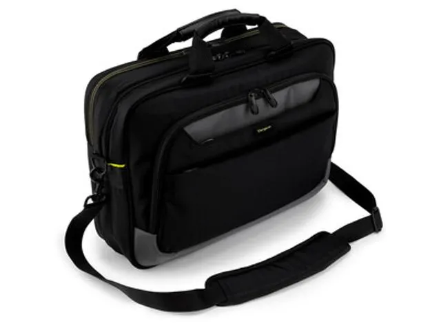 CityGear 15.6 inch Topload Case laptoptas zwart polyester