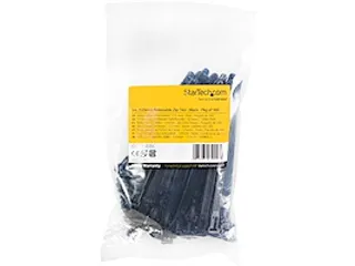12cm Herbruikbare Kabelbinders zwart nylon 100 stuks - 5