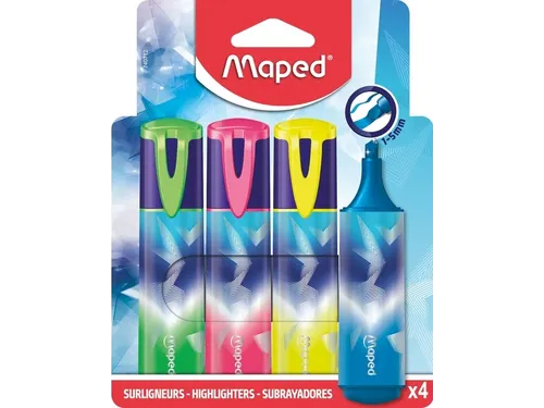 Markeerstift Maped Arctic Vibes set à 4 kleuren