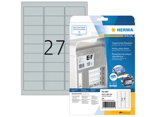 Etiket Herma 4222 63.5x29.6mm Zilver Weerbestendig 675 stuks - 2