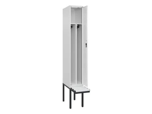 locker met bank,voor scheiding van kleding,HxBxD 2120x300x815mm,1vak