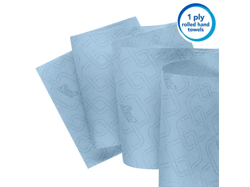 Handdoekrol Scott Essential 1-laags 350m blauw 6692