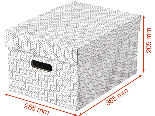 Home opbergdoos 26,5 x 36,5 x 20,5 cm wit pak van 3