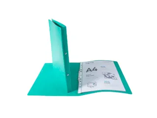Ringmap glanskarton A4 2R 15mm groen - 1