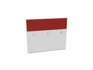 baliepaneel,v. bureau,aanbouw achter,B 1400mm,Bl-wit,BN4011-rood - 1