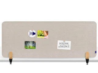 Elements Bureauscherm akoestisch 60x160cm Beige klemmen - 2