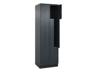 Z-garderobekast,HxBxD 1950x600x500mm,vak B 150/300mm,cil.-slot,sokkel - 2