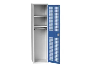 Lockerkast 2000x525x550mm 2 vakken, ventilatiedeur, RAL5010 - 1