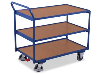 Tafelwagen 250kg 850x500mm 3 Etages Houten Plaat Ral5010 - 1