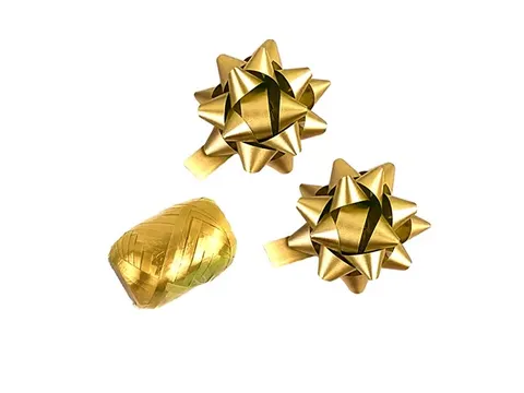 Polyband combi set goud cadeaulint 1 ei 2 rozetten