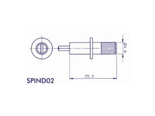 Spindel 4.9mm (Zwart)