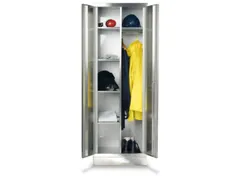 RVS kledingkast,HxBxD 1800x600x500mm,cil.-slot,sokkel