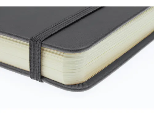 Schetsboek Kangaro 12x12cm cold grey PU HC 80 vel 140gr roomwit met el