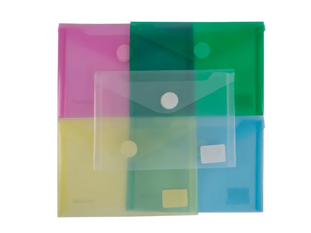 enveloptas assorti A6 liggend met klittenbandsluiting