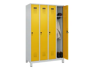 locker,HxBxD 1950x1200x500mm,4vak,vak B 300mm,draaigrendel,voeten - 1