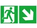 Panneau de sortie de secours Issue de secours à droite