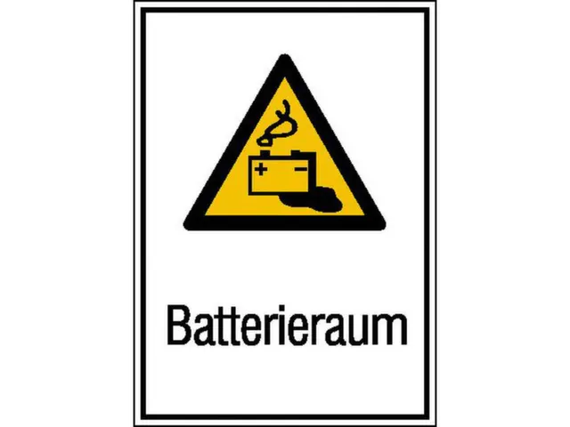 waarschuwings-combibord,Batterijvak,hard PVC,HxB 371x262mm