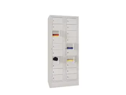 Wasgoedkast 1850x770x500 2x10 Vakken Sokkel Ral7035 Front Ral7035