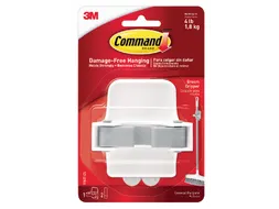 Bezemhouder Command inclusief bevestigingsstrip wit