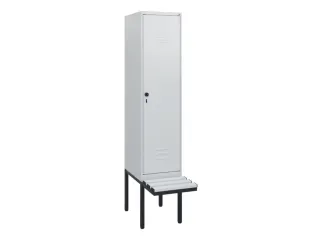 locker met bank,HxBxD 1950x400x815mm,1vak,vak B 400mm,draaigrendel - 1